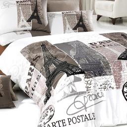Спален комплект бельо с олекотена завивка Париж бежово