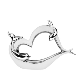 Статуетка Сърце с делфини CN7237