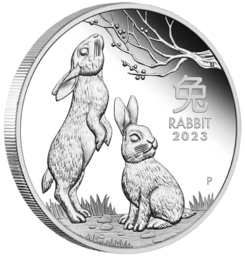 Сребърна монета 1/2 Oz Година на Заека 2023