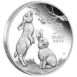 Сребърна монета 1 Oz Година на Заека 2023