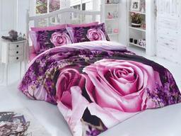 Луксозен спален комплект бельо Роза с 3D ефект