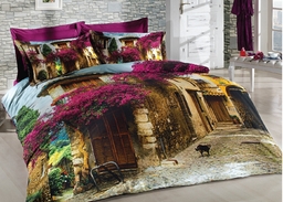 Луксозен спален комплект бельо Сицилия с 3D ефект