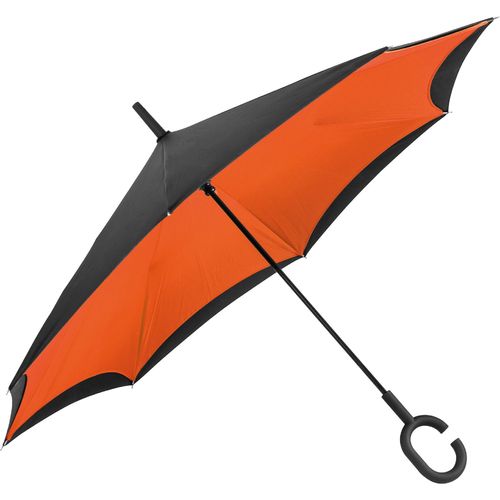 Чадър с двойна подплата Black & Orange