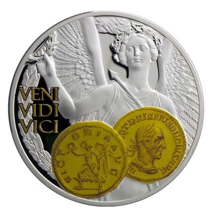 Сребърна монета за подарък "Виктория - Богиня на победата"