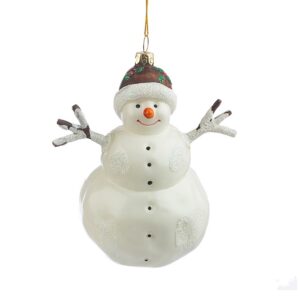 Стъклена играчка Снежен човек L185