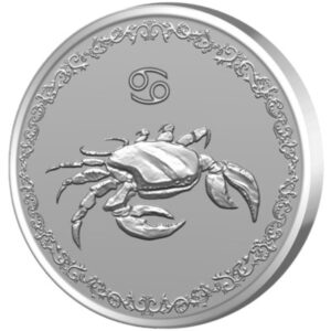 Сребърен медал - медальон Зодиакални знаци Рак