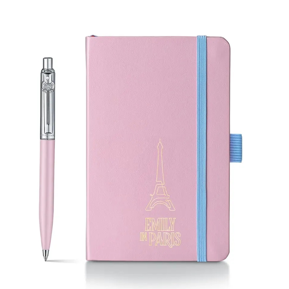Комплект Sheaffer Sentinel x Emily in Paris - Pink Matte, химикалка и тефтер А6