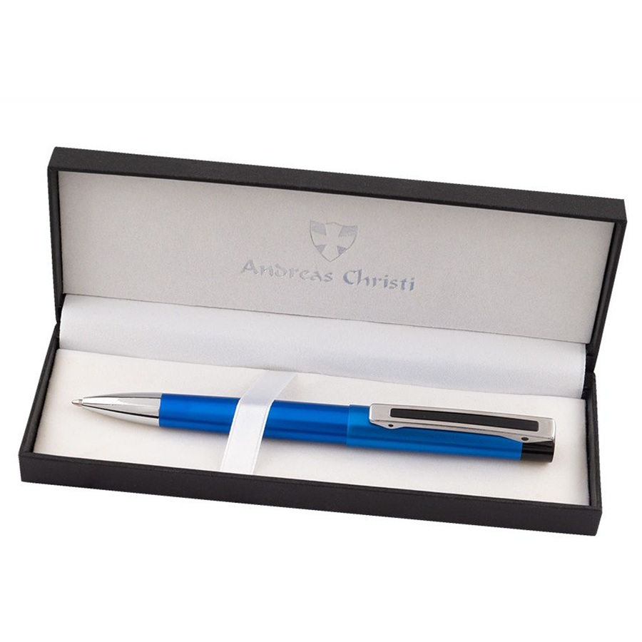 Метална химикалка Verona Blue, в кутия - Image 2