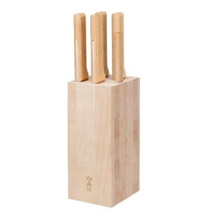Комплект 5 кухненски ножа Opinel Parallele Bread, с дървена стойка