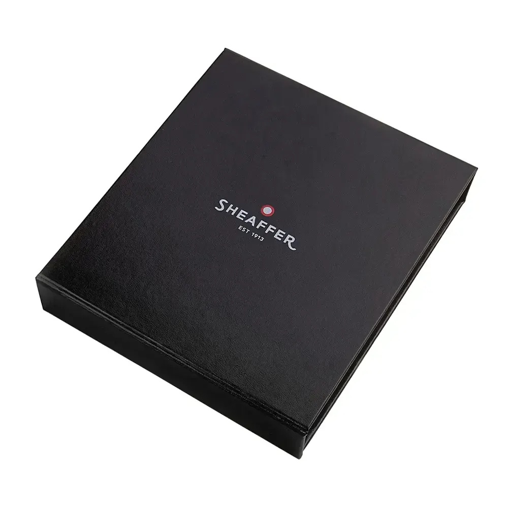 Комплект Sheaffer Glossy Black Chrome, химикалка и тефтер А5 - Image 2