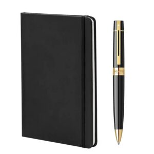 Луксозен комплект Sheaffer, химикалка 300 Black & Gold и тефтер А5