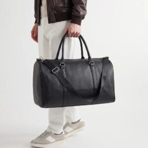 Луксозен пътен сак Urban Executive Black, от еко кожа, с регулируема презрамка