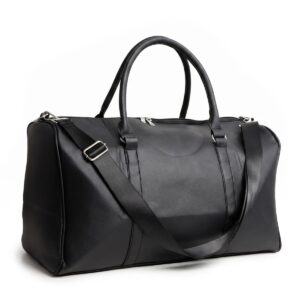 Луксозен пътен сак Urban Executive Black, от еко кожа, с регулируема презрамка