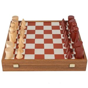 Луксозен шах Manopoulos Bauhaus Style Terracotta & White, 40x40 см