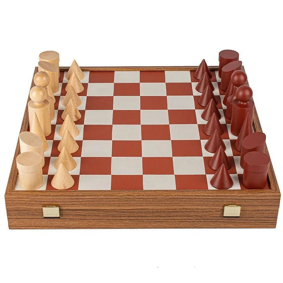 Луксозен шах Manopoulos Bauhaus Style Terracotta & White, 40x40 см - Image 2