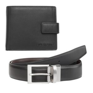 Мъжки комплект за подарък от Портфейл и колан Silver Flame SFS-028