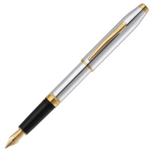 Писалка Cross Foundry Polished Chrome, с PVD Gold елементи