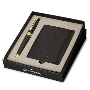 Подаръчен комплект Sheaffer Medalist, химикалка 300 Black & Gold и калъф за карти