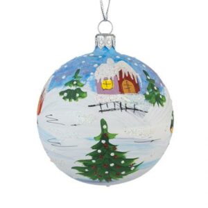 Стъклена играчка за коледна елха RM062S