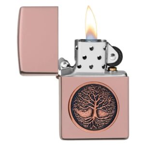 Запалка Zippo Tree of Life Emblem High Polish Rose Gold