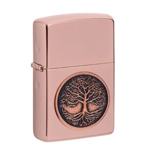 Запалка Zippo Tree of Life Emblem High Polish Rose Gold