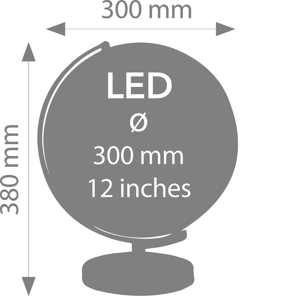 Глобус Troika STELLAR LIGHT TOUCH, антично жълто - Image 4
