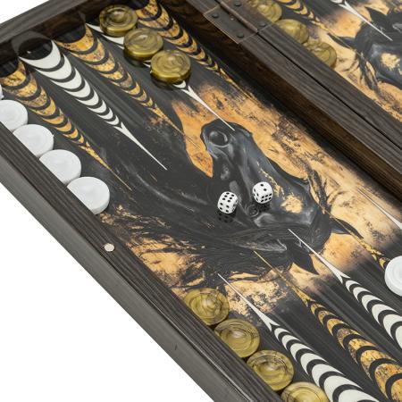 Луксозна табла Horse L Tabla®, 42 см, с художествен портрет на кон - Image 3