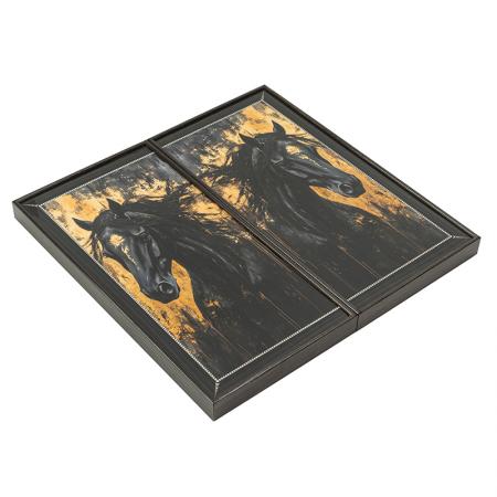 Луксозна табла Horse L Tabla®, 42 см, с художествен портрет на кон - Image 4