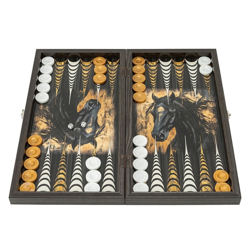 Луксозна табла Horse XXL Tabla®, 50 см, с художествен портрет на кон