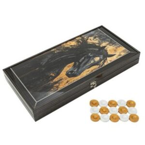 Луксозна табла Horse XXL Tabla®, 50 см, с художествен портрет на кон