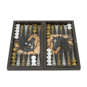 Луксозна табла Horse L Tabla®, 42 см, с художествен портрет на кон