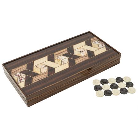Луксозна табла Marquetry L Tabla®, 42 см, с геометрични орнаменти - Image 2