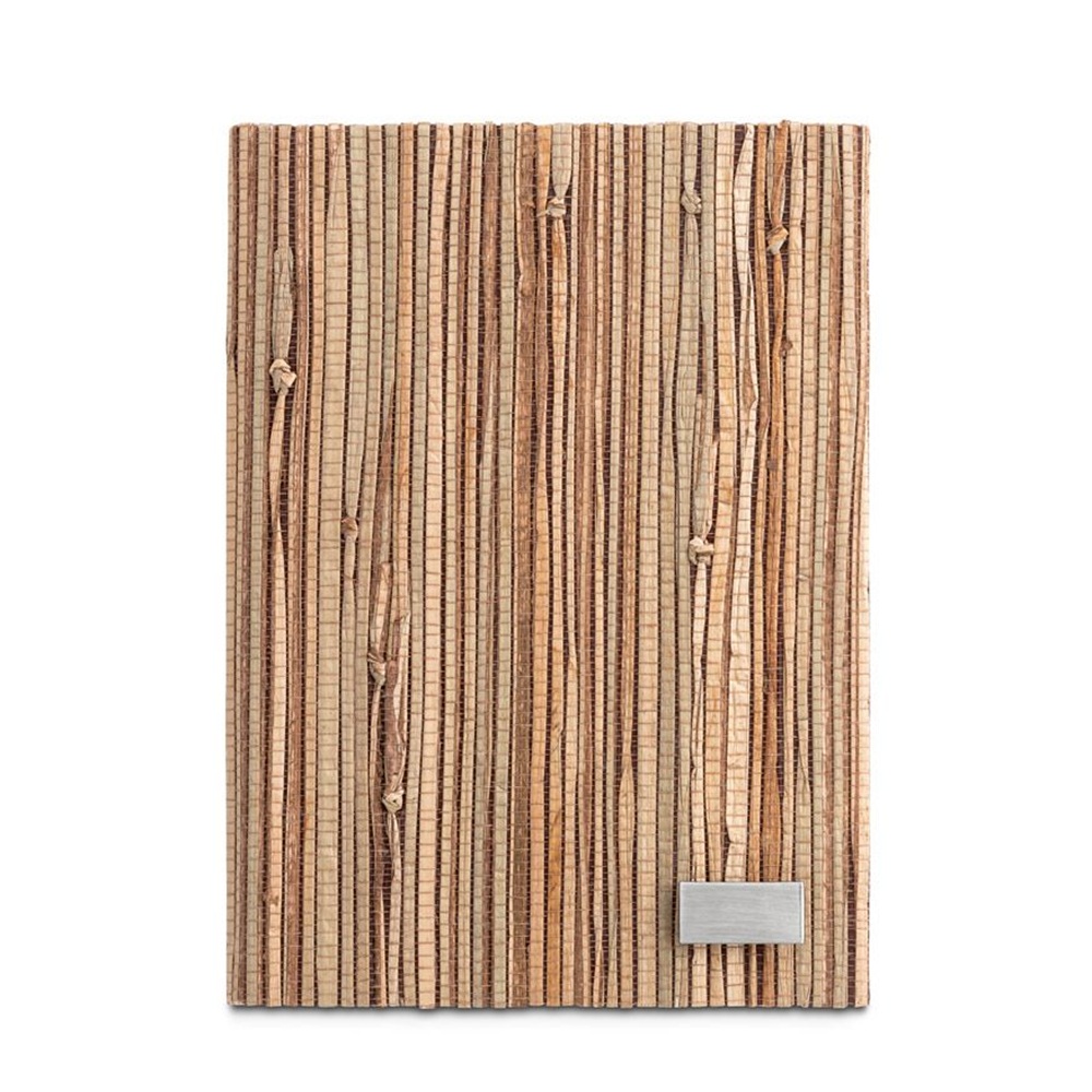 Бележник Nature Straw A5, със сламена корица и метална плочка за гравиране