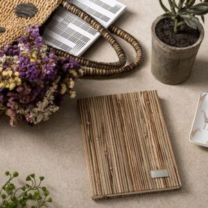 Бележник Nature Straw A5, със сламена корица и метална плочка за гравиране