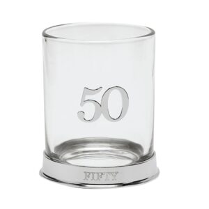 Юбилейна чаша за уиски Celebrations® Milestones, с 3D число 50 – подарък за 50-годишнина