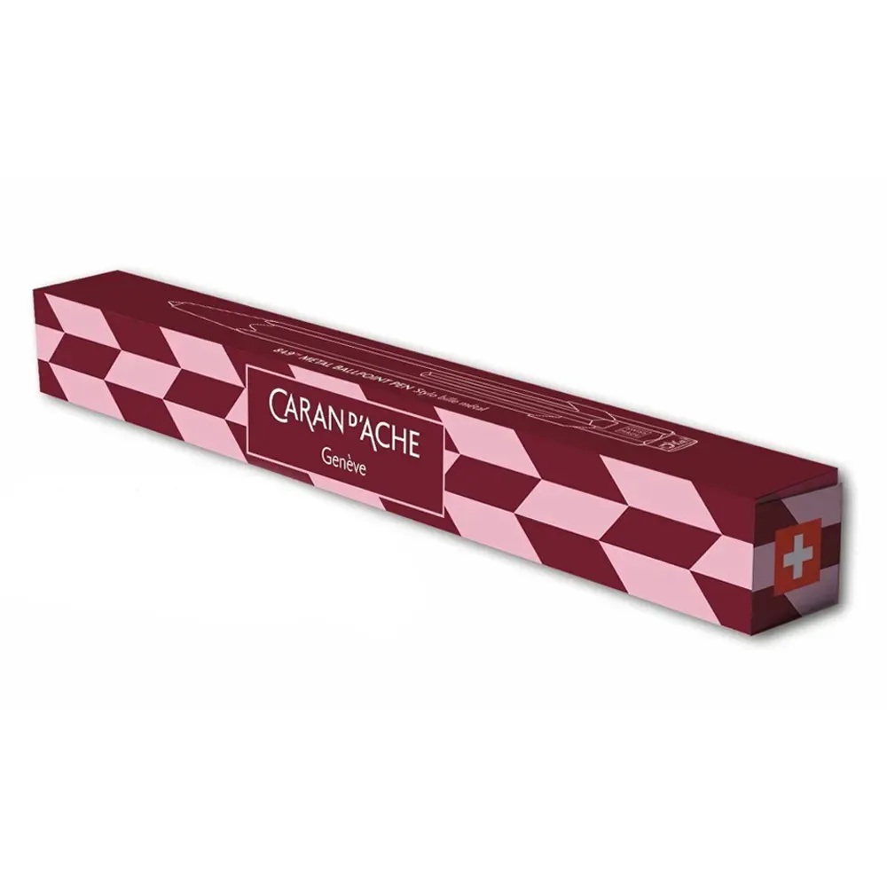 Химикалка Caran d'Ache 849 Mosaic, Garnet Red - Image 3