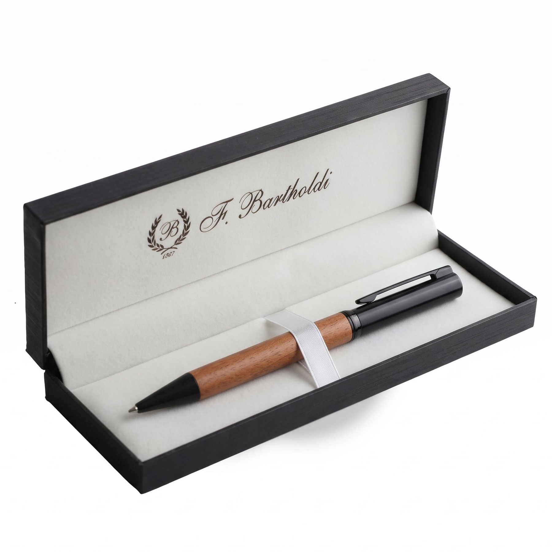 Метална химикалка WoodLine Black, с дървен захват - Image 2