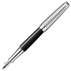 Писалка Caran d'Ache Léman Bicolor Black & Silver, 18K златно перо F с родиево покритие