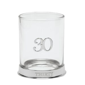 Юбилейна чаша за уиски Celebrations® Milestones, с 3D число 30 – подарък за 30-годишнина
