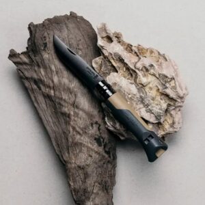 Сгъваем нож Opinel Horizon №08 Mustard Black, със свирка 110 dB