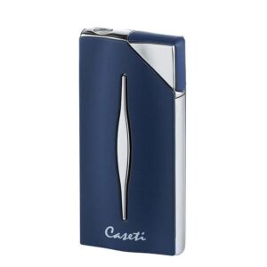 Луксозна запалка Caseti Blue Matte & Chrome, с Jet пламък
